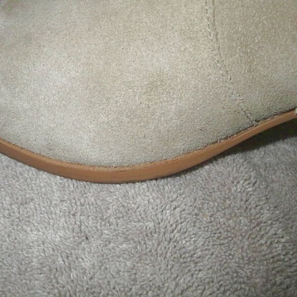 Coconuts by Matisse Ankle Boot Size 10 Spirit Suede Leather Zip Heel Neutral - Picture 5 of 12